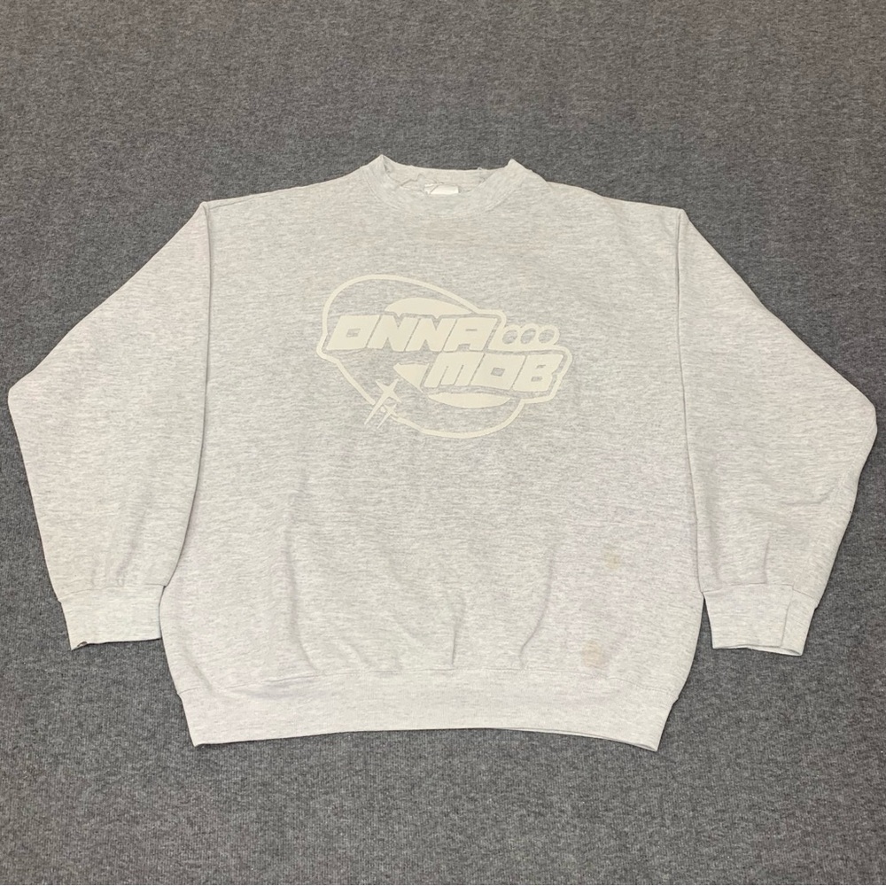Vintage 90s Onna Mob Gray Sweatshirt Hiphop Size XL